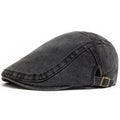 Vintage Cotton Flat Visor Beret — Unisex Adjustable Cap