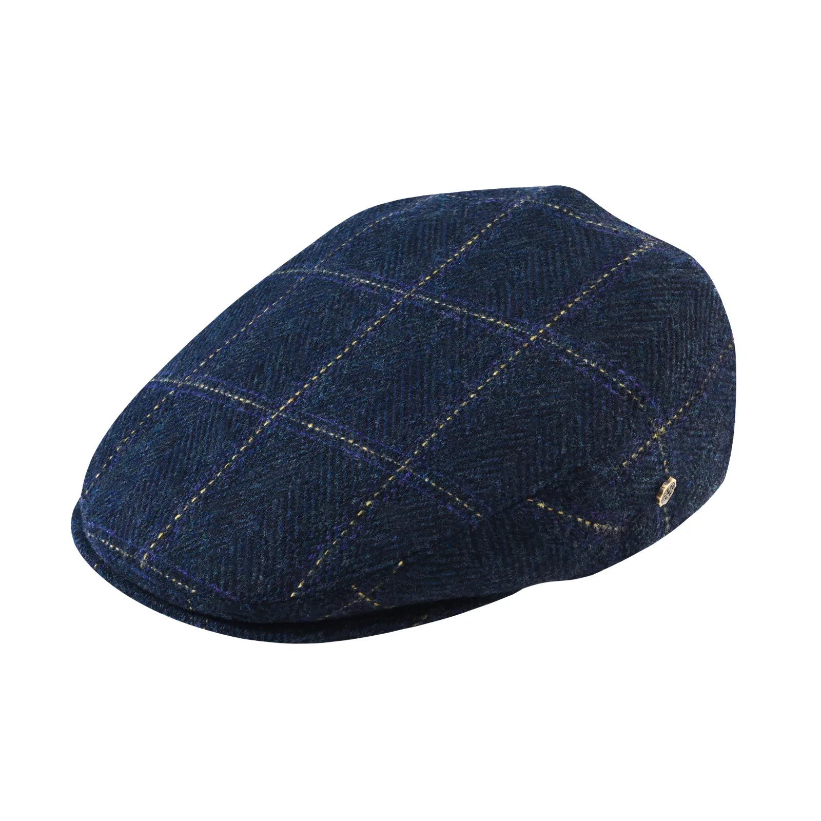 VOBOOM Wool Tweed Herringbone Flat Cap – Newsboy & Ivy Hat for Men & Women
