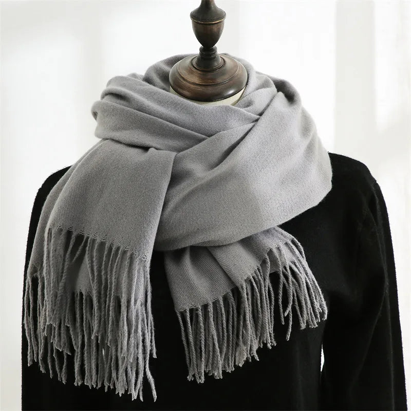 Men's Soft Winter Scarf | Warm Tassel Wrap & Shawl