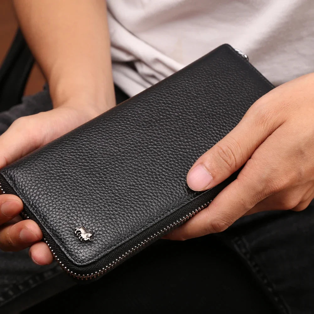 BISON DENIM Genuine Leather Men's Wallet