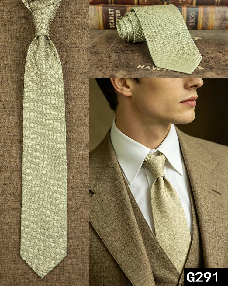 100% Silk Men's Necktie – Multi-Pattern Collection