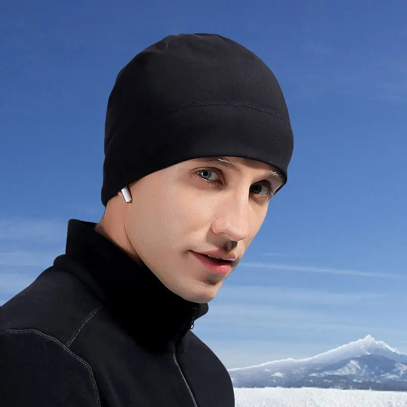 Polar Fleece Skull Cap – Windproof Winter Beanie for Skiing & Cycling | Unisex