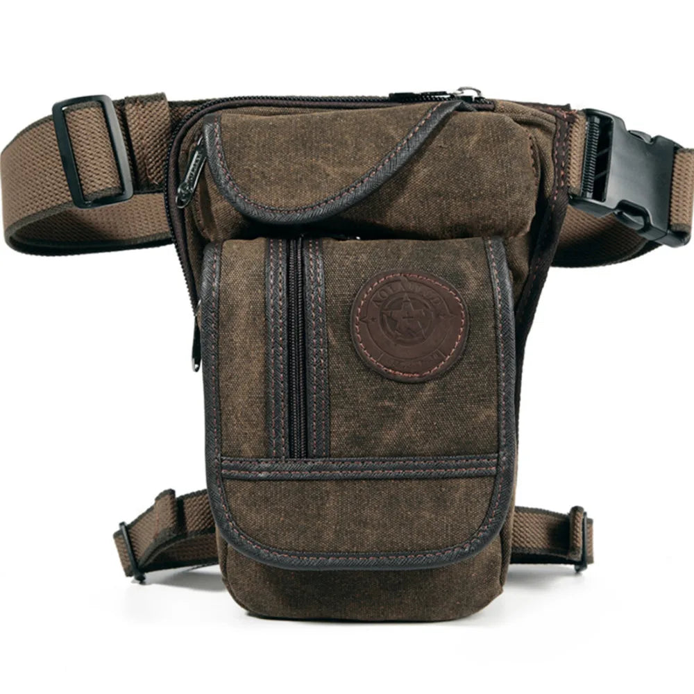 Men's Drop Leg Bag – Tactical Fanny Pack & Motorcycle Rider Waist Pack