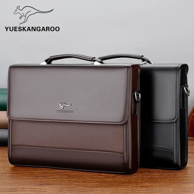 Male Handbags Pu Leather Men's Tote Briefcase Business Shoulder Bag for Men 2026 Brand Laptop Bags Man Organizer for Documents