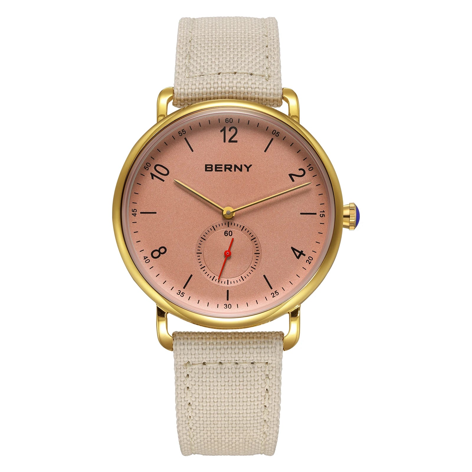 BERNY 2929CS Smart Casual Quartz Watch | Miyota 1L45 | 5ATM | Quick-Release Canvas Strap