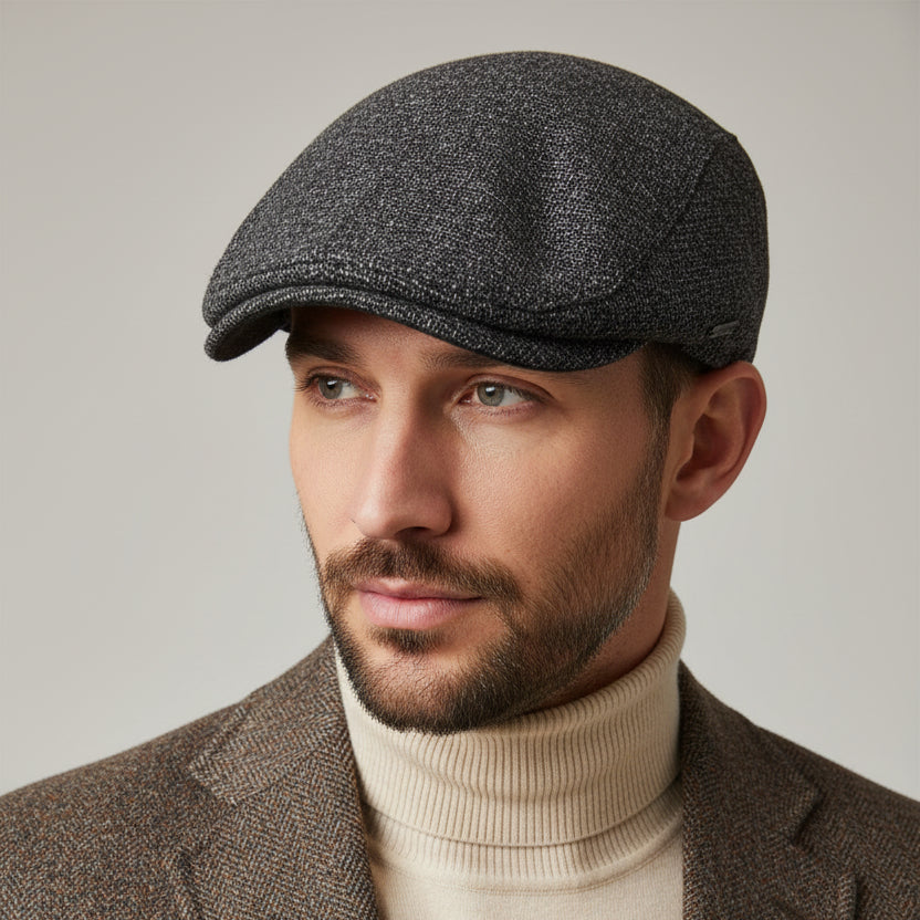 Thick Warm Newsboy Flat Cap – Soft Retro Driver Hat for Autumn & Winter