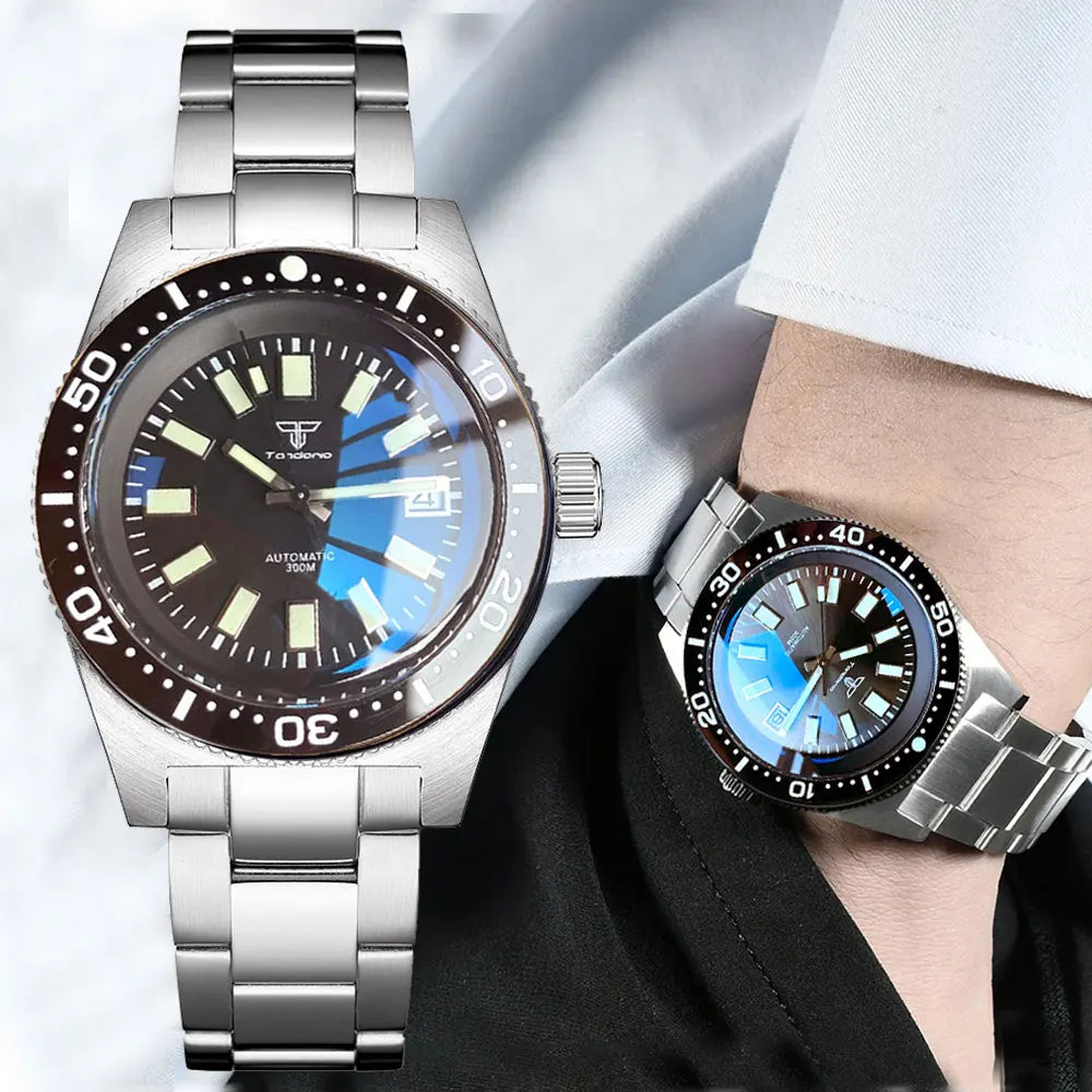 Tandorio 41mm 62MAS Dive Watch – Seiko NH35A, Ceramic Bezel, AR Sapphire, 300m Water Resistant