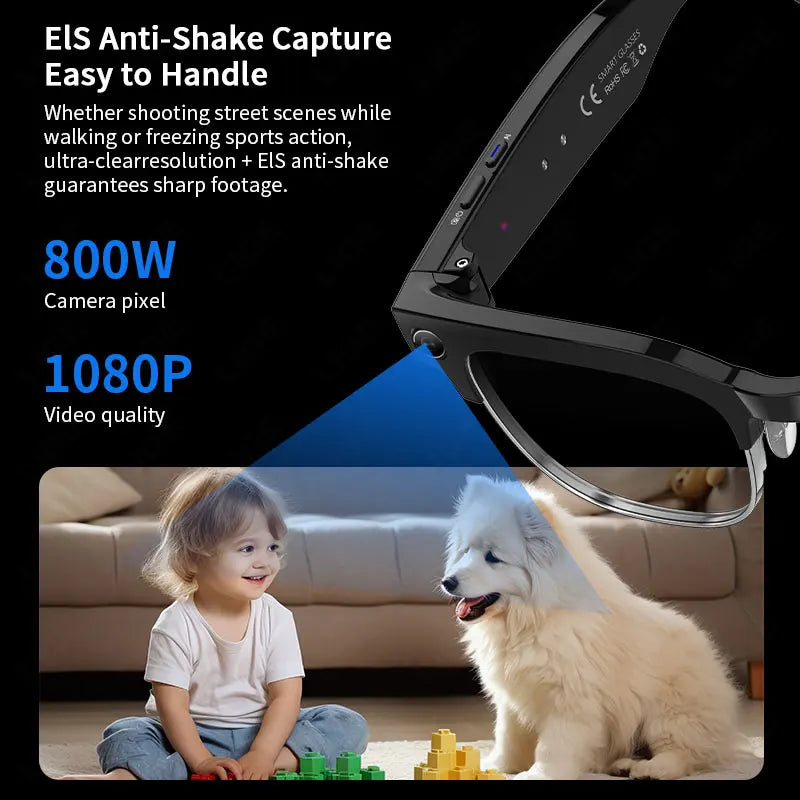 LIGE AI Smart Glasses Pro – 8MP, 4GB, Dual-Band Wi-Fi, IP66, Photochromic Option