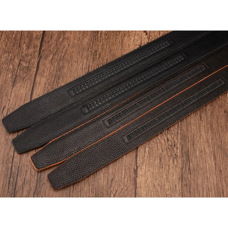 Designer Belts Men Genuine Leather crocodile grain Strap Luxury No Buckle Business Automatic Belt Ceinture Homme
