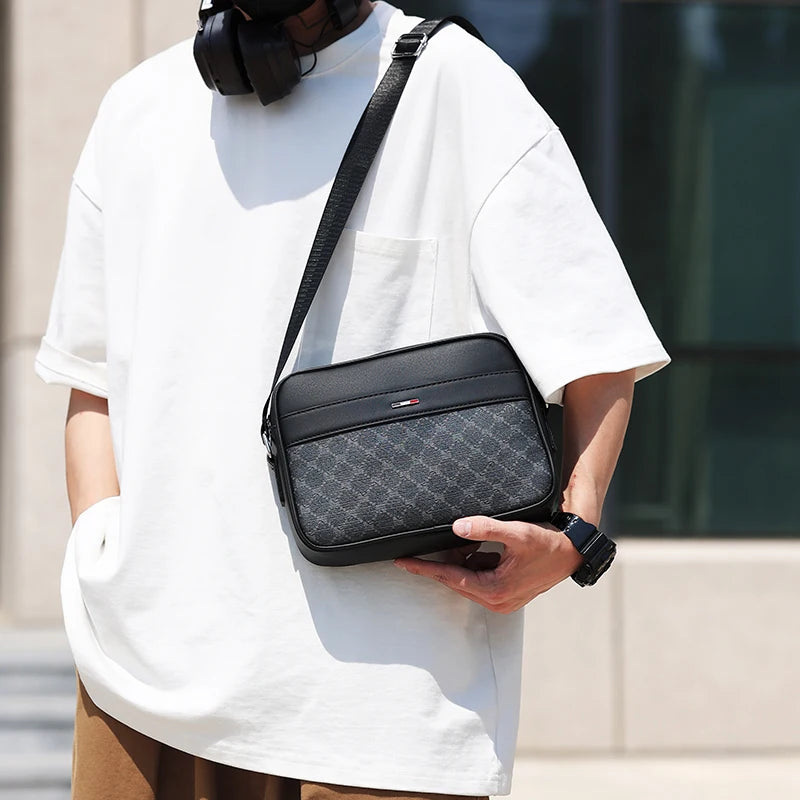 Men's PU Leather Crossbody & Messenger Bag – Casual Sling & Shoulder Bag