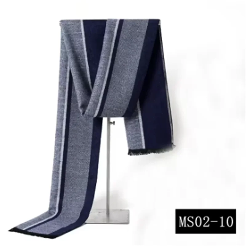 Men's Plaid Winter Scarf – Cashmere-Blend, 180cm, 14 Colourways