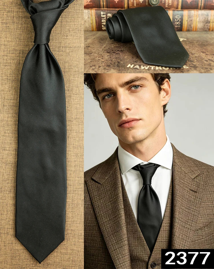Men's 100% Silk Jacquard Necktie – Geometric, Floral, Checked & Solid