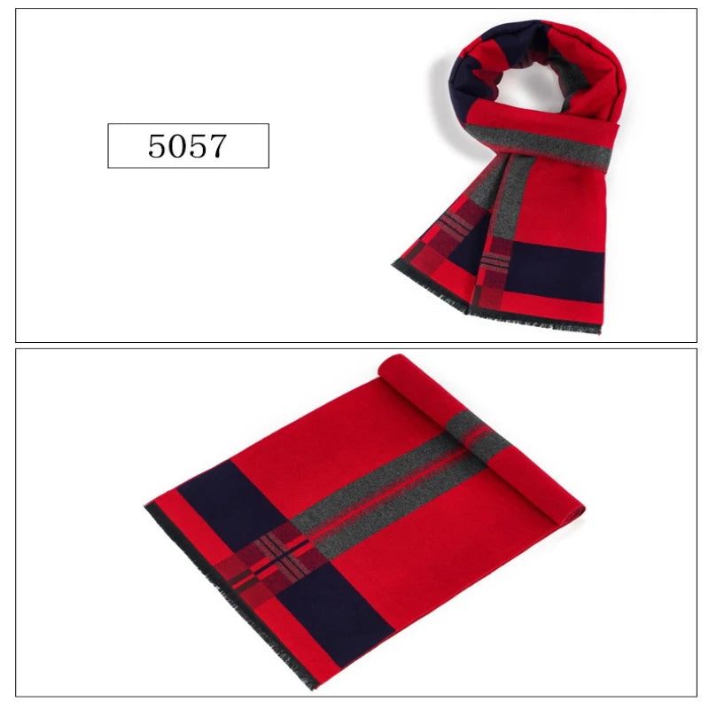 Men's Plaid Cashmere Scarf – Long Wrap