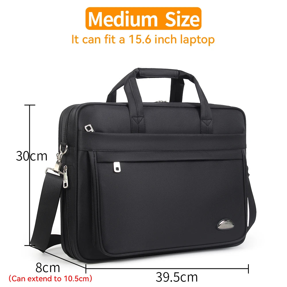 Men's Canvas Briefcase | Large Capacity Laptop Bag in 14", 15.6" & 17"
