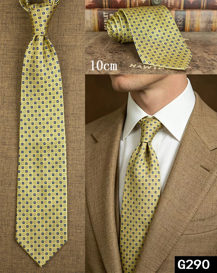 100% Silk Men's Necktie – Multi-Pattern Collection