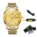 OLEVS Watch for Men 100% Original Automatic Mechanical Man Watches Steel Strap Waterproof Wristwatches Men's Luxury Brand Watch