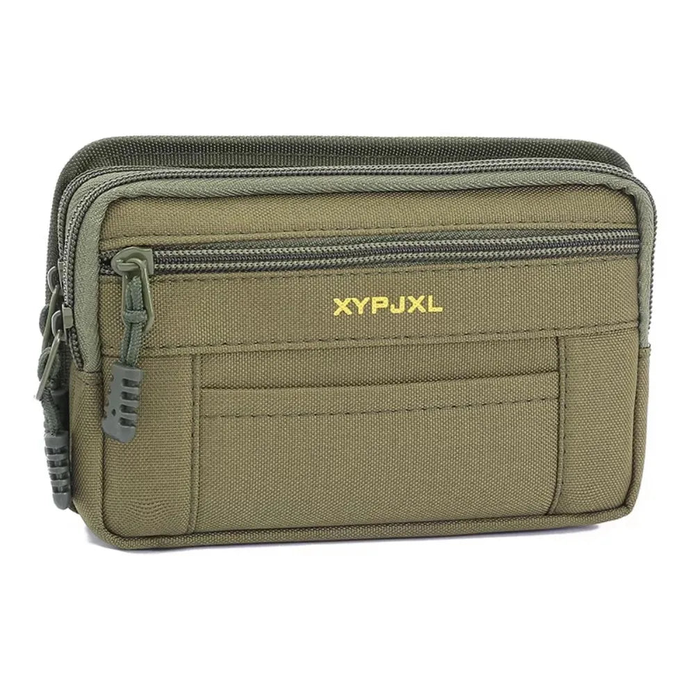 Men's Canvas Bum Bag – Multi-Compartment Waist Pack with Phone Holder