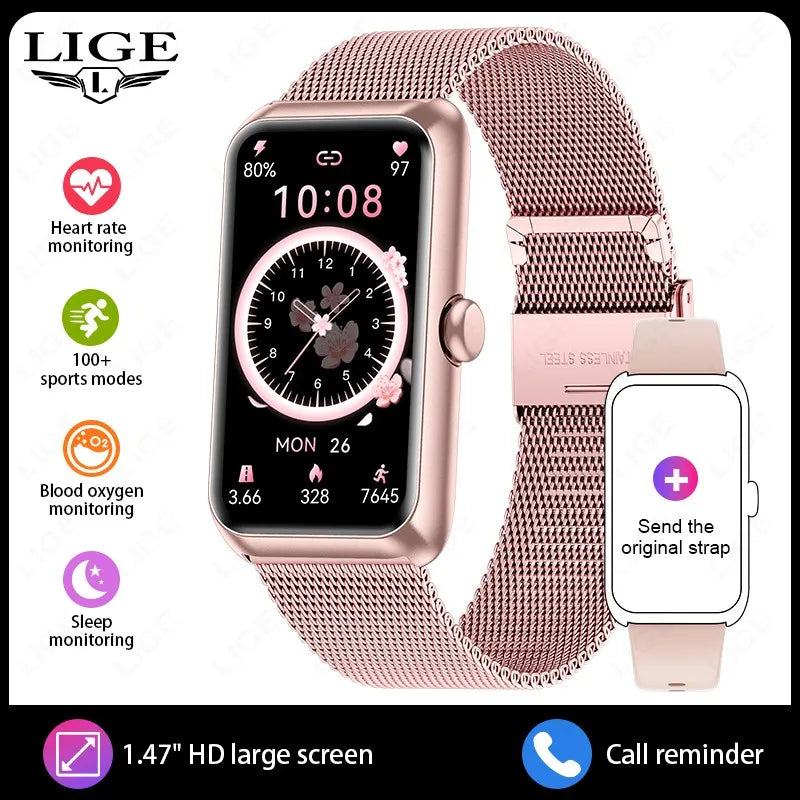 LIGE T11 Fitness Tracker Smartwatch | IP68, Bluetooth Calling, Heart Rate & Sleep Monitor