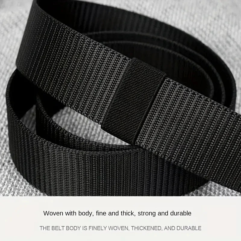 Men's Canvas Webbing Belt – Automatic Buckle, Casual & Sport