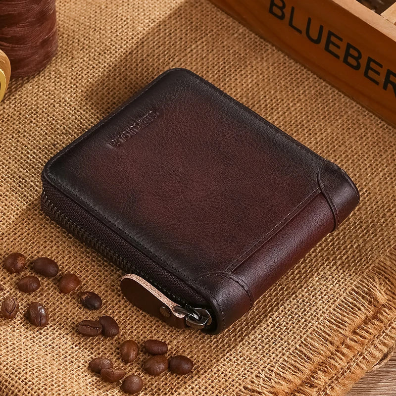 GERUOLA Genuine Leather Zip-Around Organiser Wallet