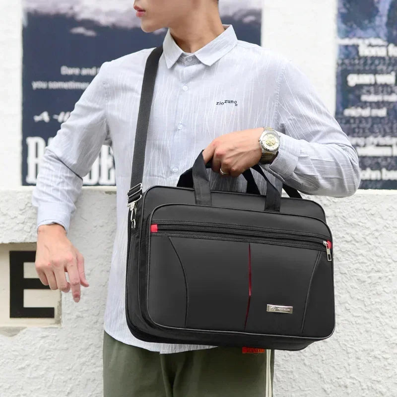 Oxford Cloth Laptop Bags Men Large Capacity Briefcase Business Travel Shoulder Pouch