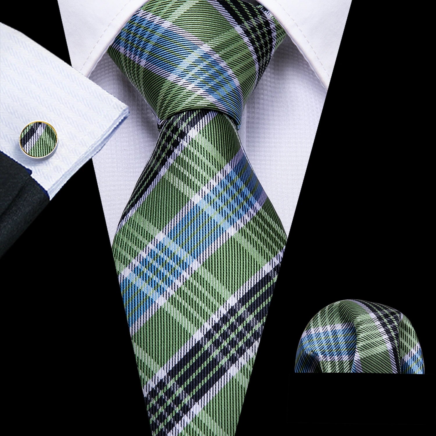 Men's Necktie, Pocket Square & Cufflinks Set – Floral & Novelty Prints