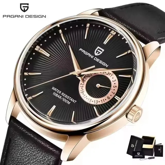 Pagani Design PD-1654 Men's Quartz Watch | Leather Strap | Japanese Movement