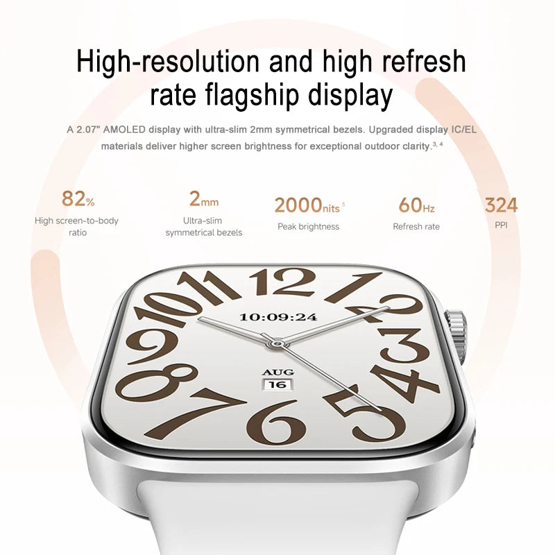 Redmi Watch 6 – 2.07" AMOLED, 550mAh Battery, GPS, 5ATM, Bluetooth Calling