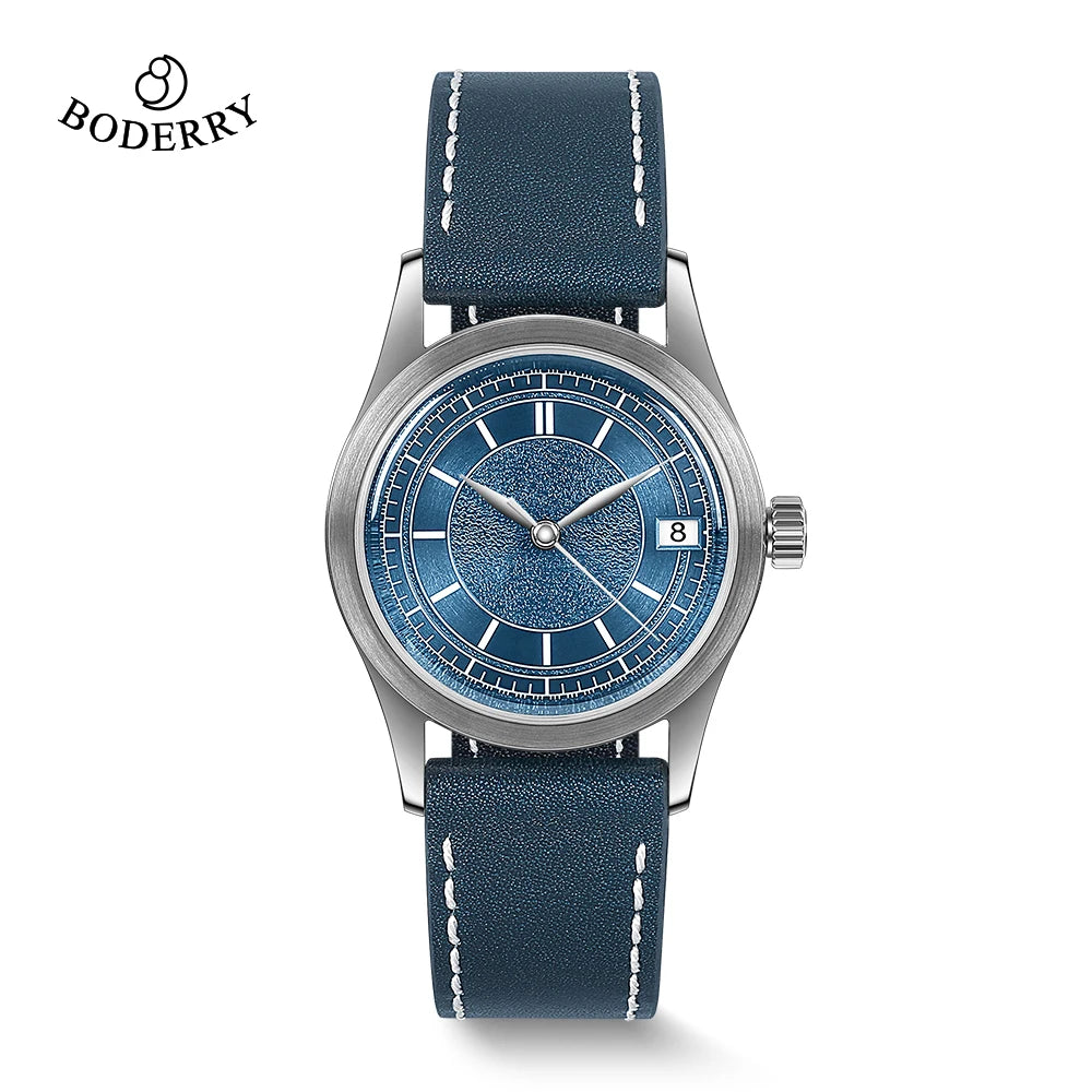 BODERRY HOU Automatic Watch – 80-Hour Power Reserve, Domed Sapphire Crystal, 100m Water Resistant