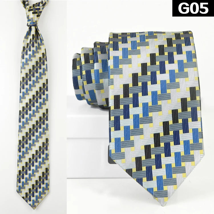 100% Silk Men's Necktie – Multi-Pattern Collection