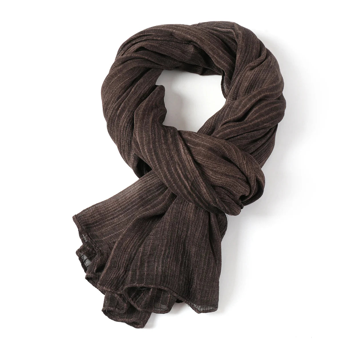 Men's Cotton Linen Solid Shawl Scarf