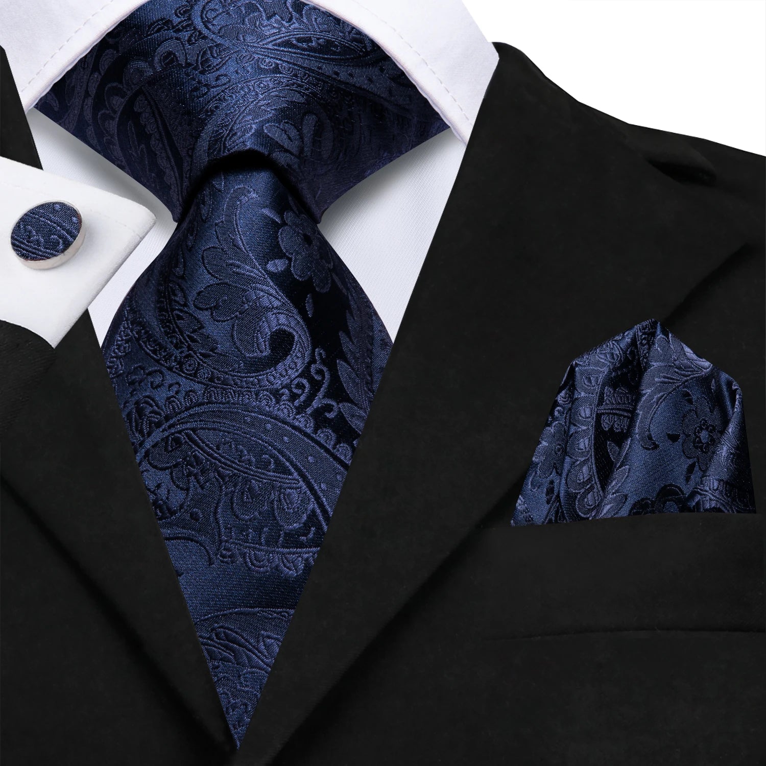 Hi-Tie Men's Silk Paisley Necktie – Italian Design | 8.5cm