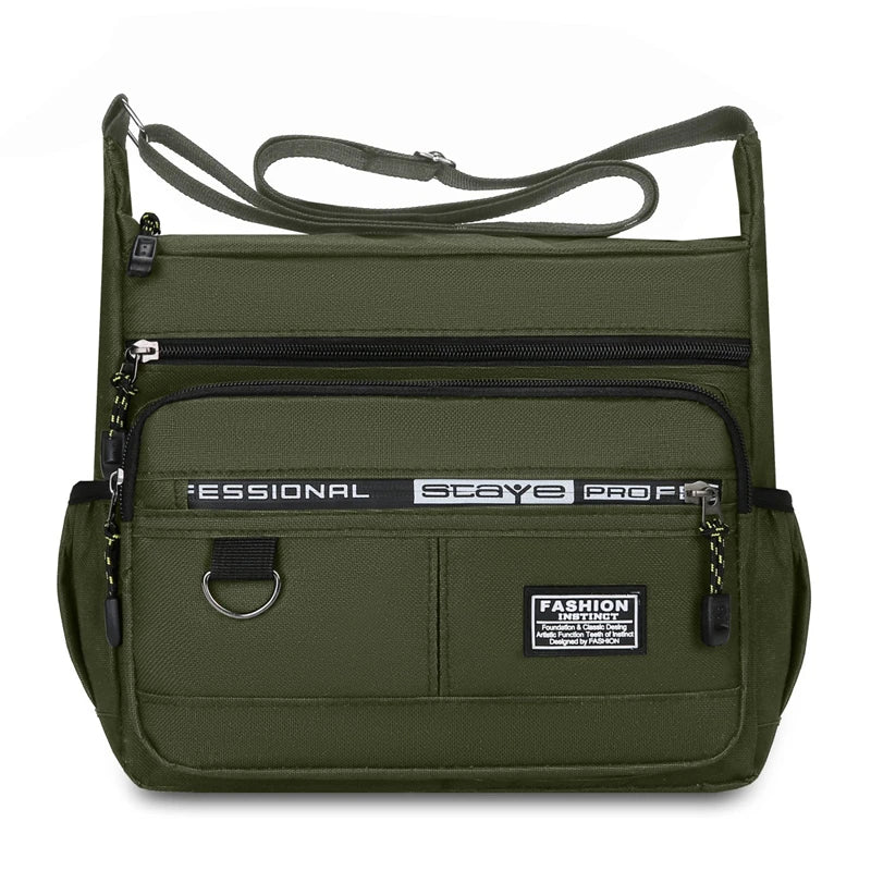 Men's Polyester Crossbody Messenger Bag – Compact Sling Pack for Work & Outdoors