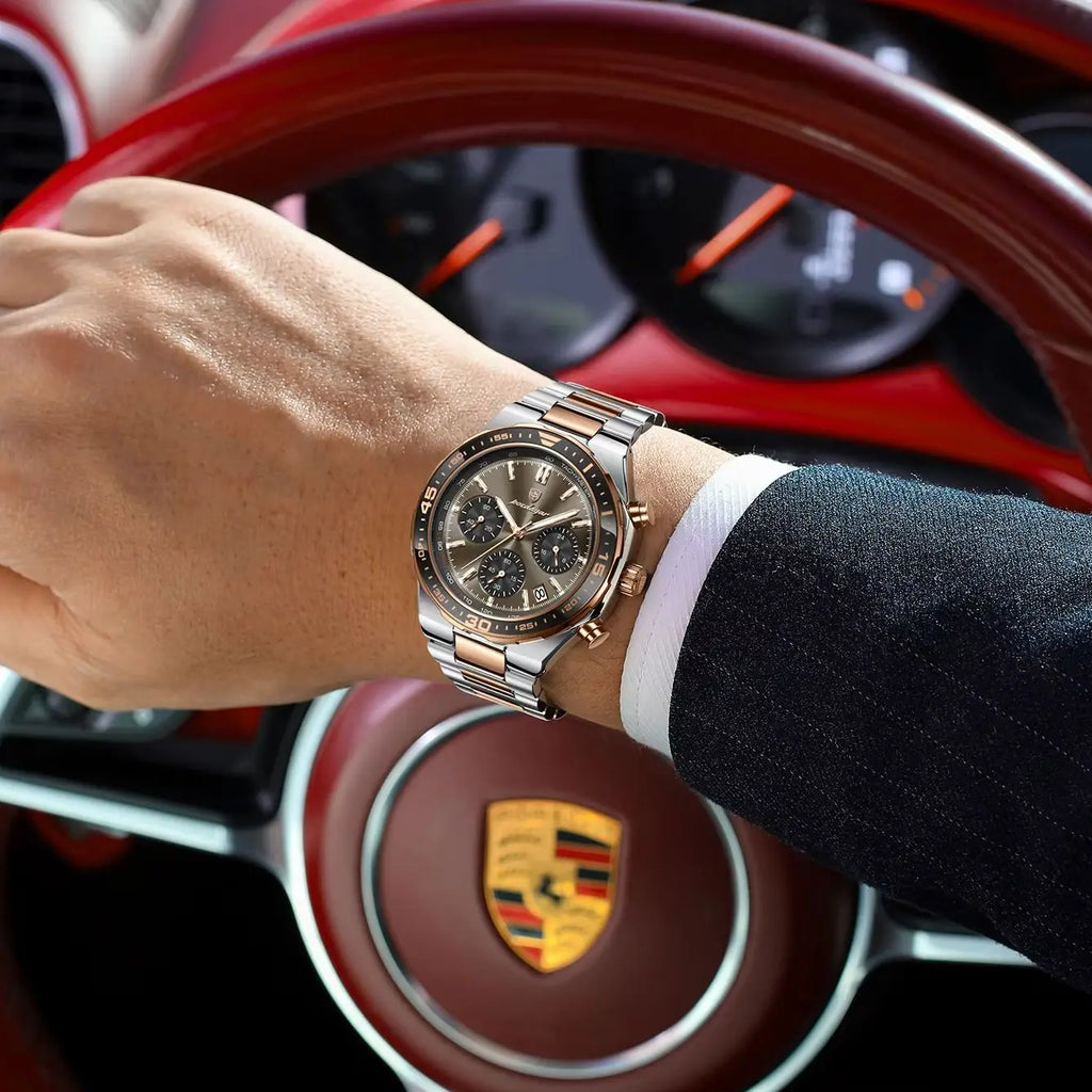 POEDAGAR Fashion Creative Men's Quartz Watch Waterproof Luminous Sport Man Clock Date Chronograph Business Watches For Men Reloj
