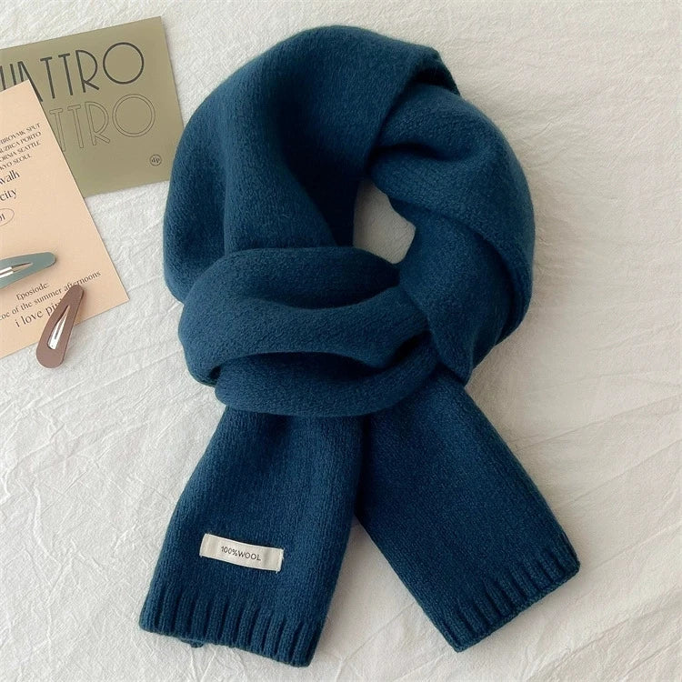 Wool Knit Long Scarf