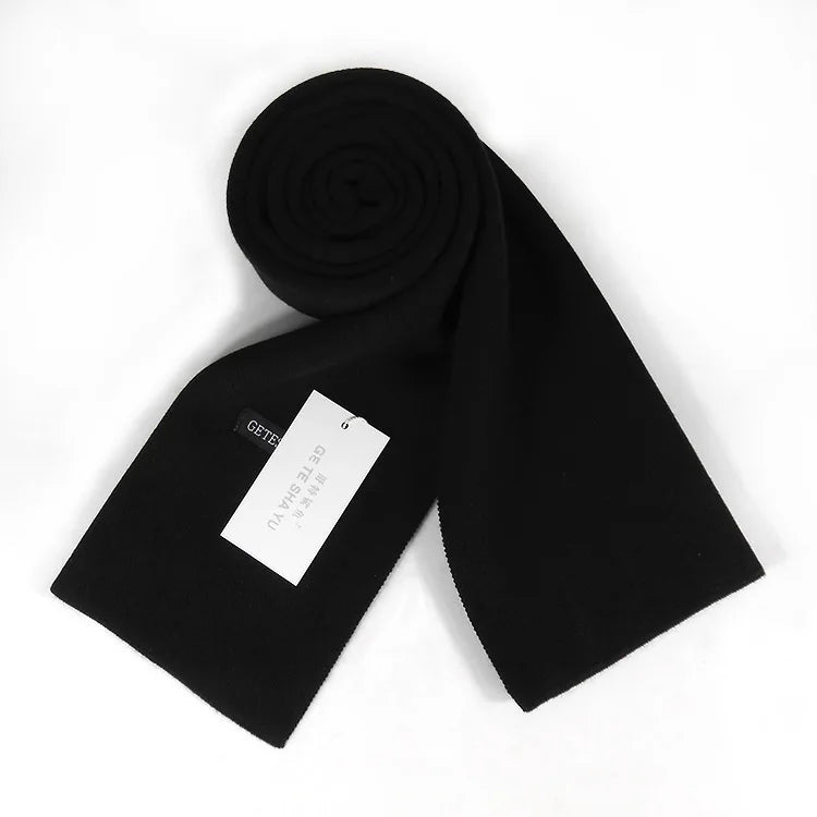 Men's Cashmere & Acrylic Scarf – Solid Colour