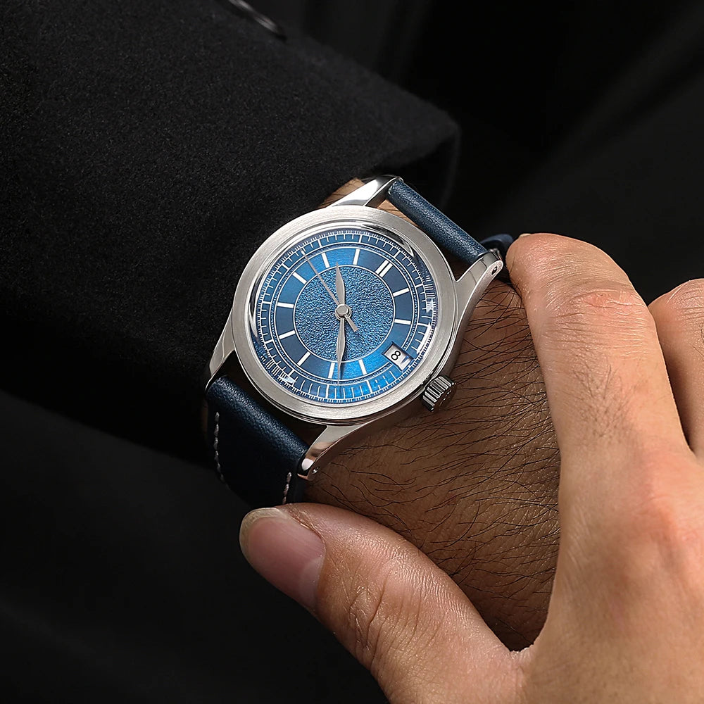 BODERRY HOU Automatic Watch – 80-Hour Power Reserve, Domed Sapphire Crystal, 100m Water Resistant