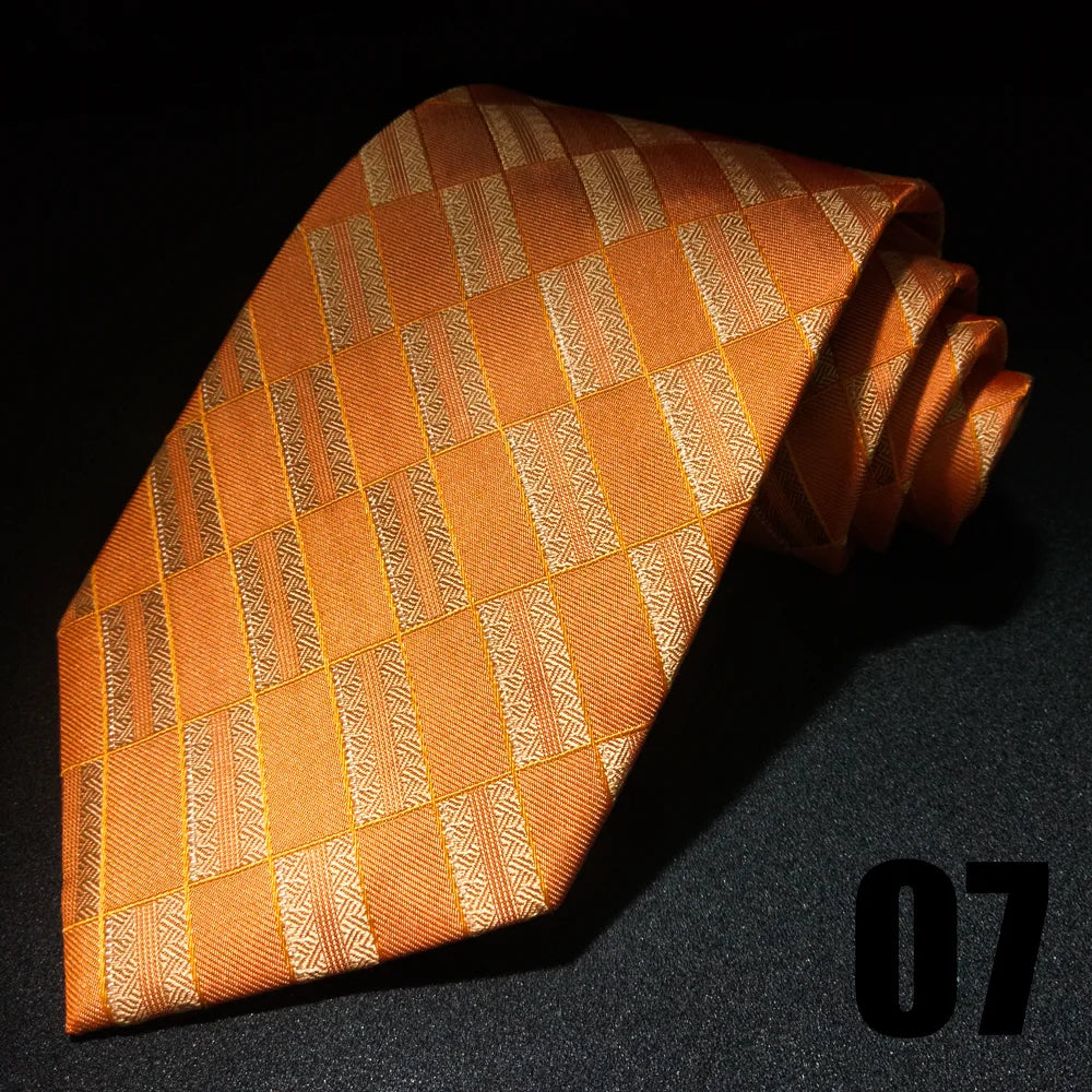 Men's Silk Jacquard Necktie – 10cm Wide Business & Wedding Tie