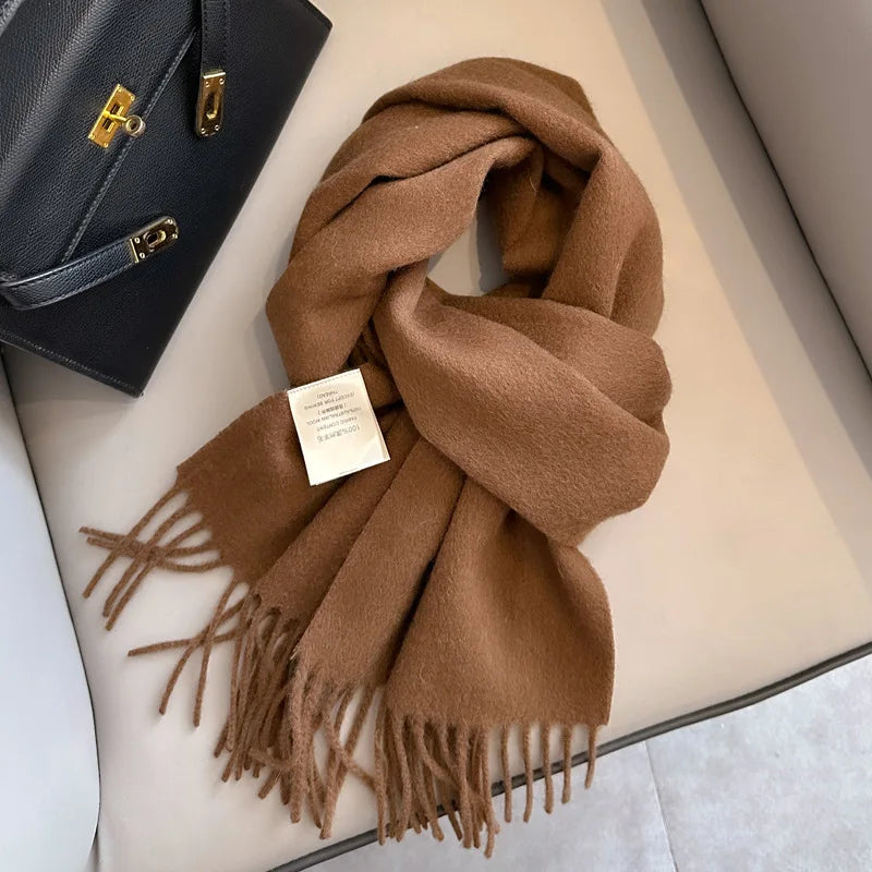Men's Wool Scarf – Solid Colour, 28 Options