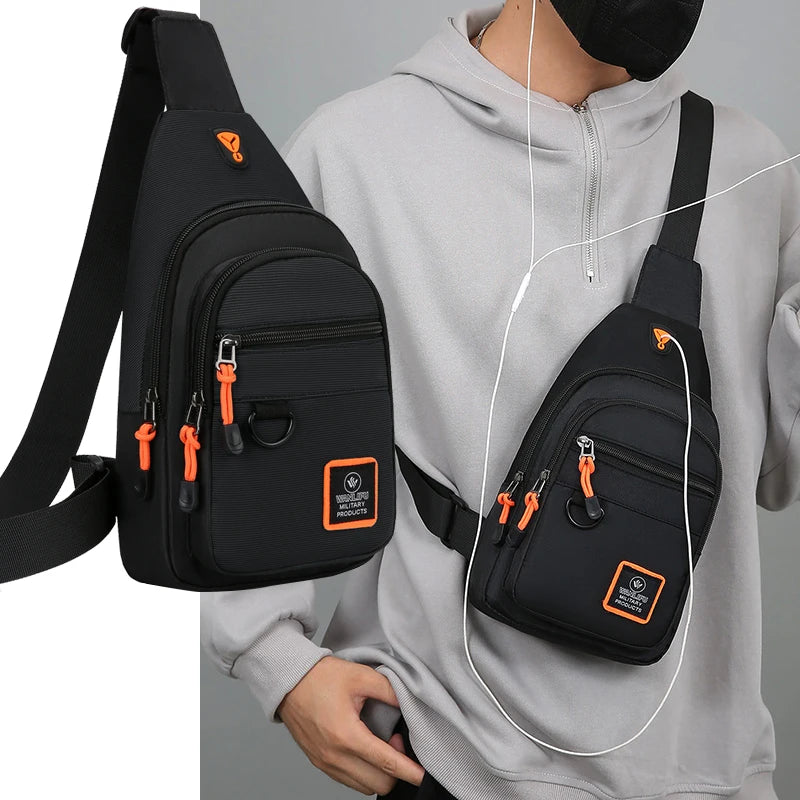 Men's Waterproof Oxford Crossbody Bag – Outdoor Hiking & Cycling Shoulder Bag
