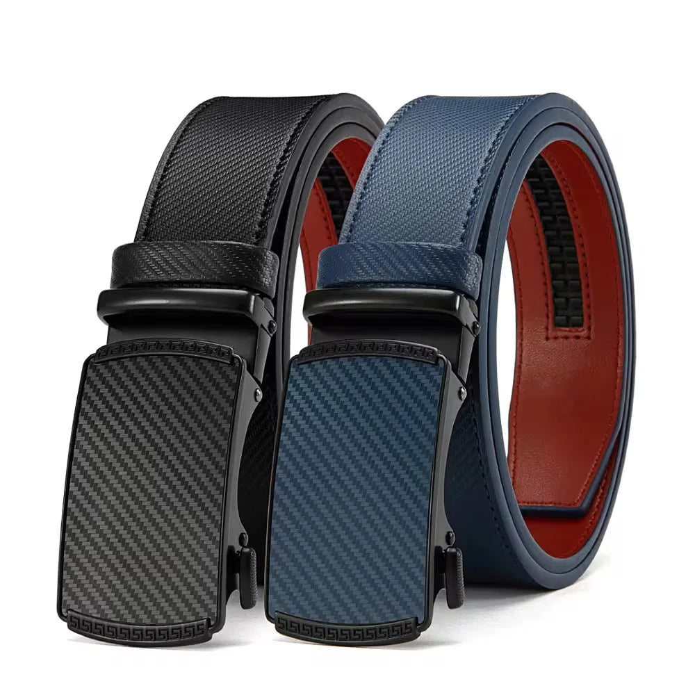 Unisex Leather Automatic Buckle Belt – 11 Colours, 3 Sizes