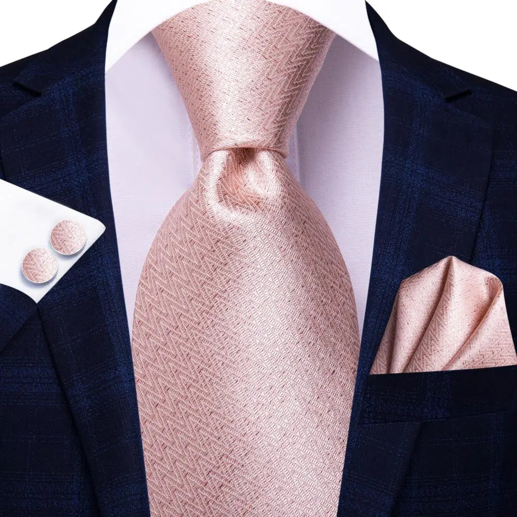 Hi-Tie Men's Necktie, Pocket Square & Cufflinks Set — Formal & Wedding