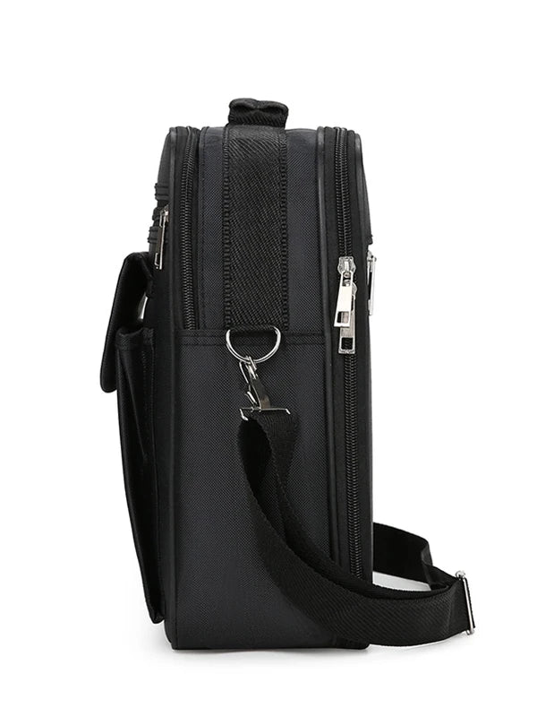 Large Capacity Oxford Cloth Business Men's Crossbody Bag Casual Handheld Briefcase Multi-layer Single Shoulder Backpack