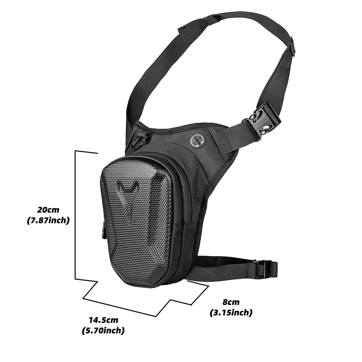 EVA Hard Shell Motorcycle Leg & Waist Bag – Waterproof Rider Crossbody Pack