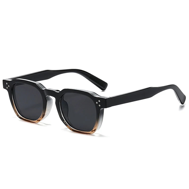 SO&EI New Square Sunglasses Women Retro Rivets Men Trending Sun Glasses UV400