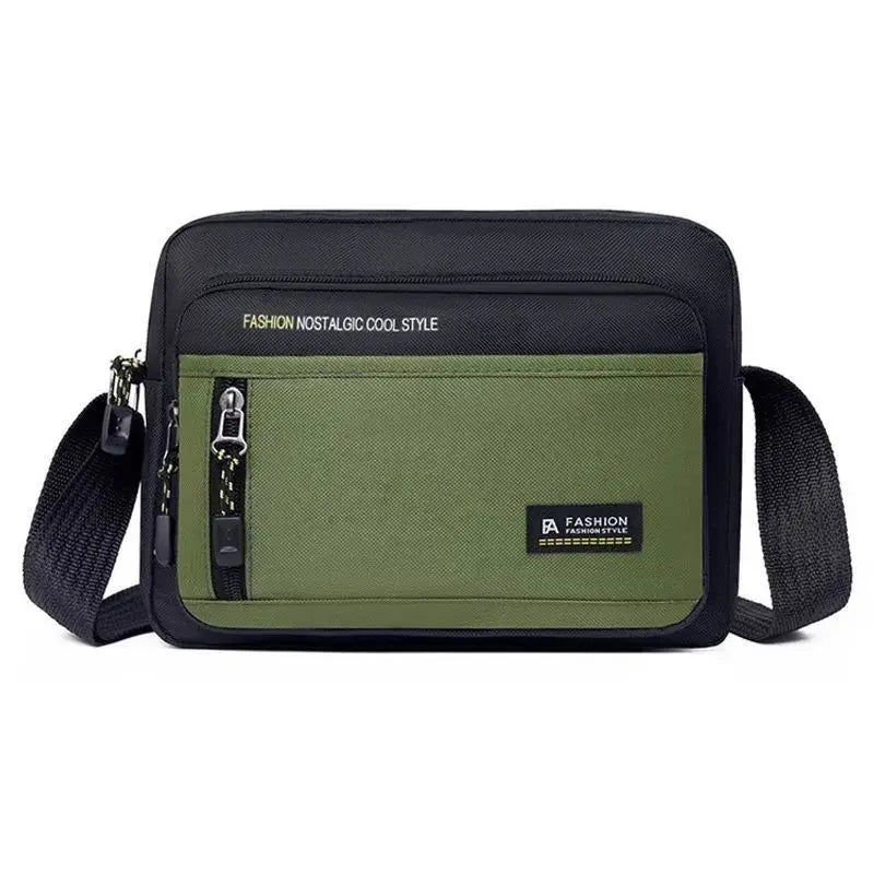 Men's Large Capacity Crossbody Bag – Multi-Pocket Shoulder Bag for Work & Travel