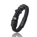 MingAo 2025 Fashion Vacuum Plating Gold Single Layer Cross Leather Bracelet  Charm Bracelet Men's Hand Jewelry for Women