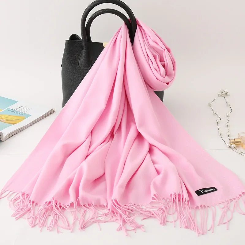 Men's Cashmere Scarf – Oversized Solid Colour Wrap