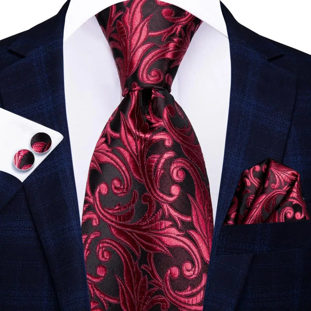 Hi-Tie Men's 100% Silk Paisley Necktie – 8.5cm | 15 Colours