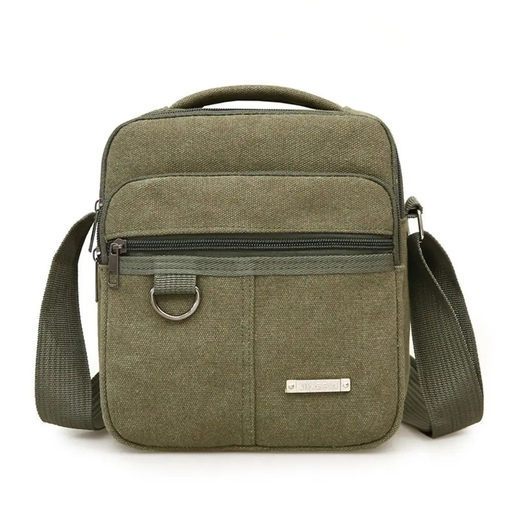 Men's Canvas Bucket Crossbody & Sling Bag – Compact Messenger & Shoulder Bag